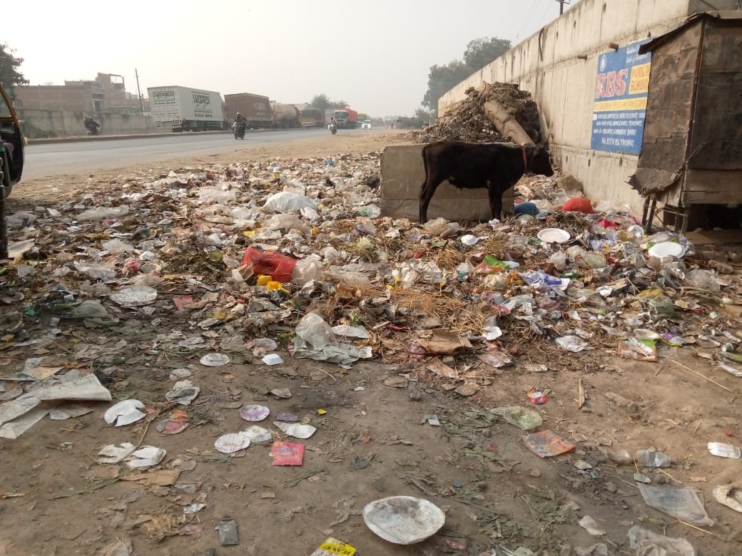 हिंदी समाचार |कर्मनाशा बाजार में कचरे के...