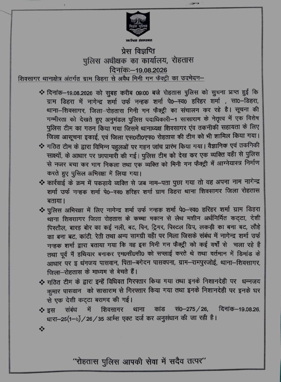 हिंदी समाचार | अवैध मिनी गन फैक्ट्री का...