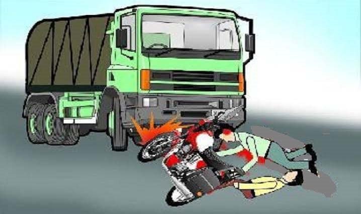 हिंदी समाचार |ट्रक ने मोटरसाइकिल सवार की...