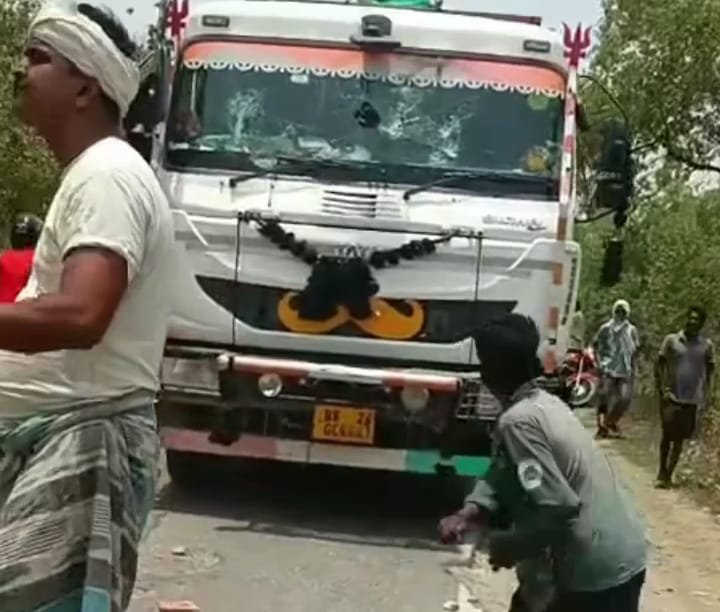 हिंदी समाचार |हाईवा की टक्कर से बाइक सवार एक...