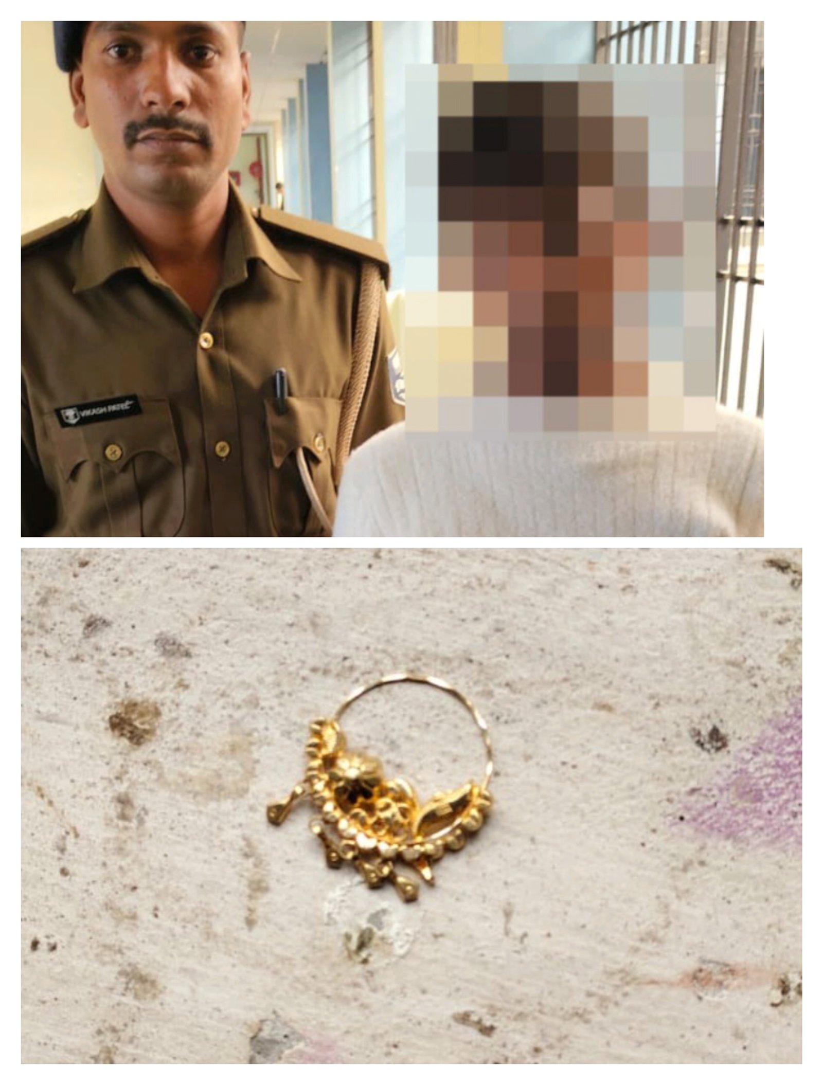 हिंदी समाचार | देवी जी मंदिर से सोने का नथिया...