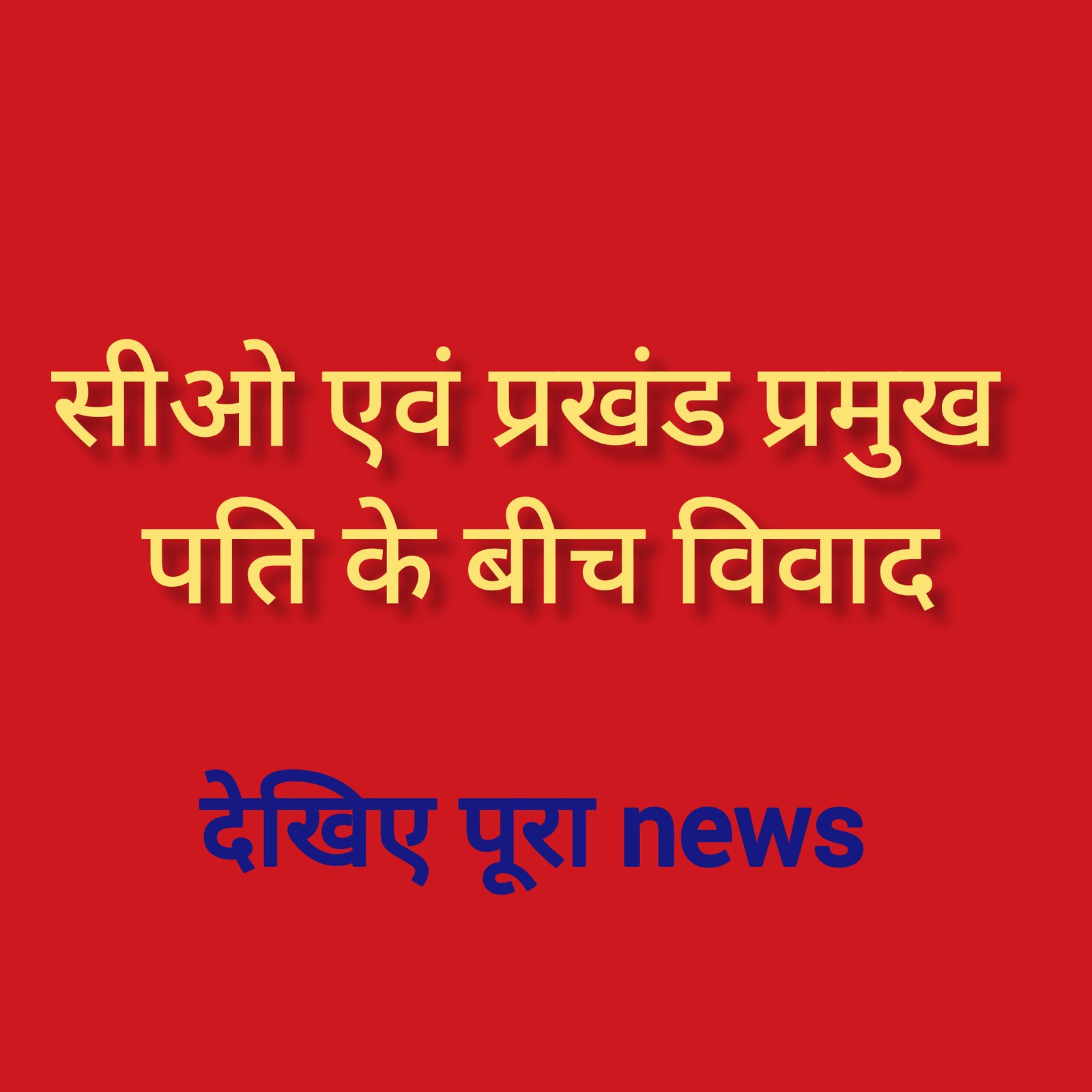 हिंदी समाचार |सीओ एवं प्रखंड प्रमुख पति के...